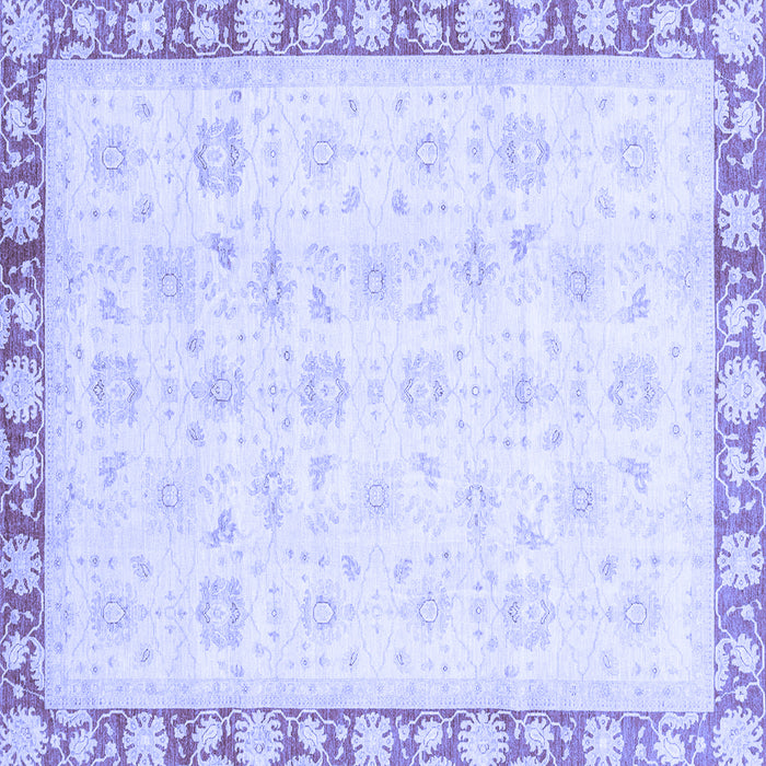 Square Oriental Blue Traditional Rug, abs3768blu