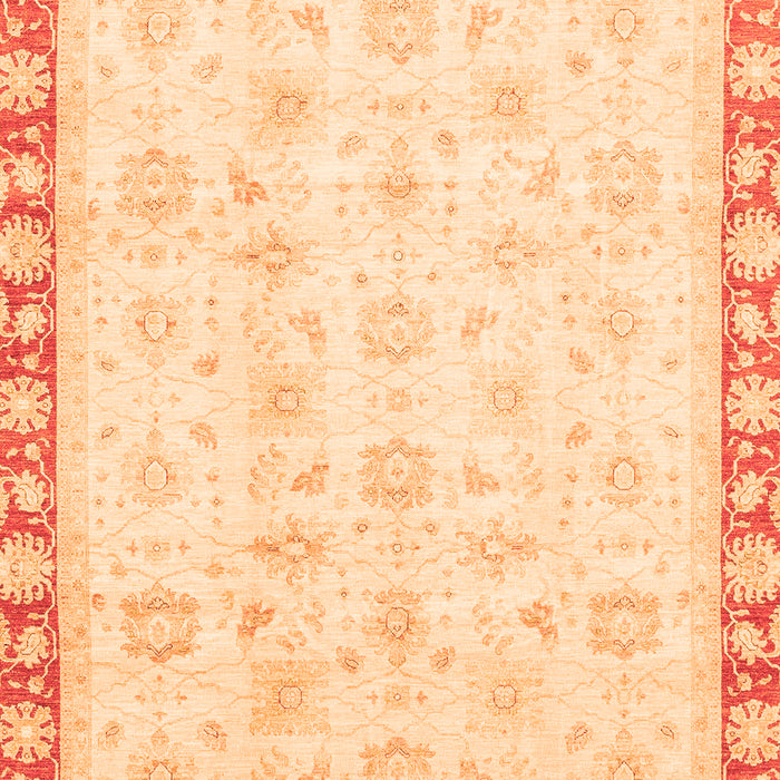 Machine Washable Oriental Orange Traditional Area Rugs, wshabs3768org