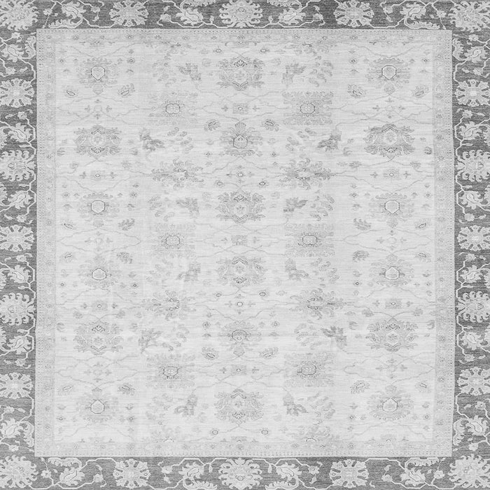 Square Oriental Gray Traditional Rug, abs3768gry