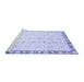 Sideview of Machine Washable Oriental Blue Traditional Rug, wshabs3768blu