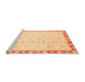 Sideview of Machine Washable Oriental Orange Traditional Area Rugs, wshabs3768org