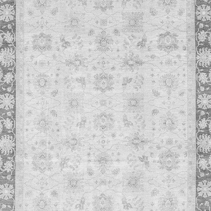 Machine Washable Oriental Gray Traditional Rug, wshabs3768gry