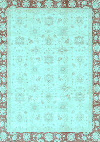 Oriental Light Blue Traditional Rug, abs3768lblu