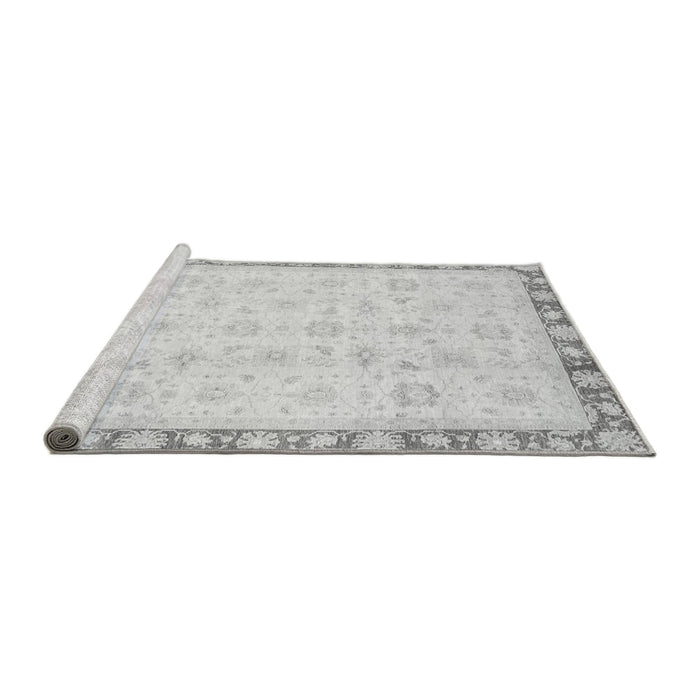 Sideview of Machine Washable Oriental Gray Traditional Rug, wshabs3768gry