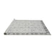 Sideview of Machine Washable Oriental Gray Traditional Rug, wshabs3768gry