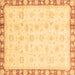 Square Oriental Brown Traditional Rug, abs3768brn