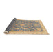 Sideview of Abstract Dark Almond Brown Oriental Rug, abs3769