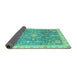 Sideview of Oriental Turquoise Modern Rug, abs3769turq