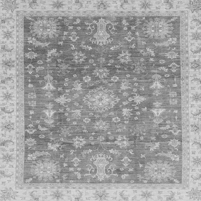 Square Machine Washable Oriental Gray Modern Rug, wshabs3769gry