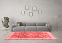 Machine Washable Oriental Red Modern Rug, wshabs3769red