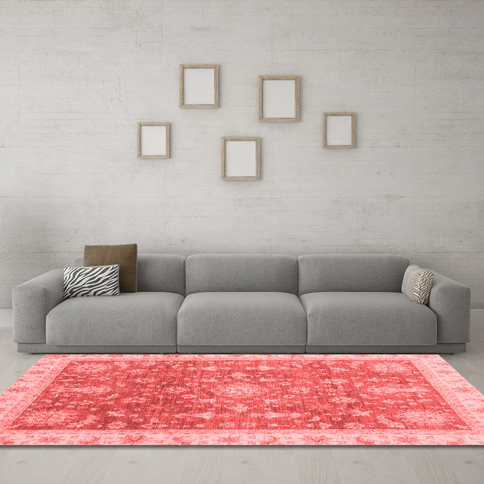 Modern Red Washable Rugs
