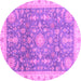 Round Oriental Purple Modern Rug, abs3769pur