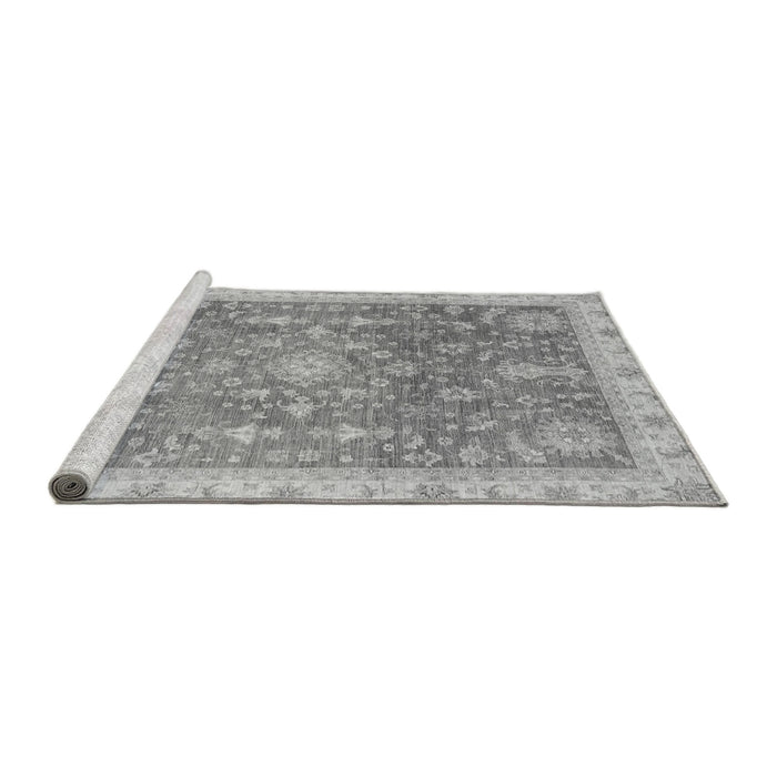 Sideview of Machine Washable Oriental Gray Modern Rug, wshabs3769gry