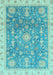 Oriental Light Blue Modern Rug, abs3769lblu