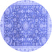 Round Oriental Blue Modern Rug, abs3769blu