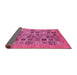 Sideview of Oriental Pink Modern Rug, abs376pnk