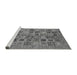 Sideview of Machine Washable Oriental Gray Modern Rug, wshabs376gry