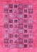 Machine Washable Oriental Pink Modern Rug, wshabs376pnk