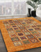 Machine Washable Abstract Orange Rug in a Family Room, wshabs376