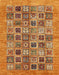 Abstract Orange Oriental Rug, abs376