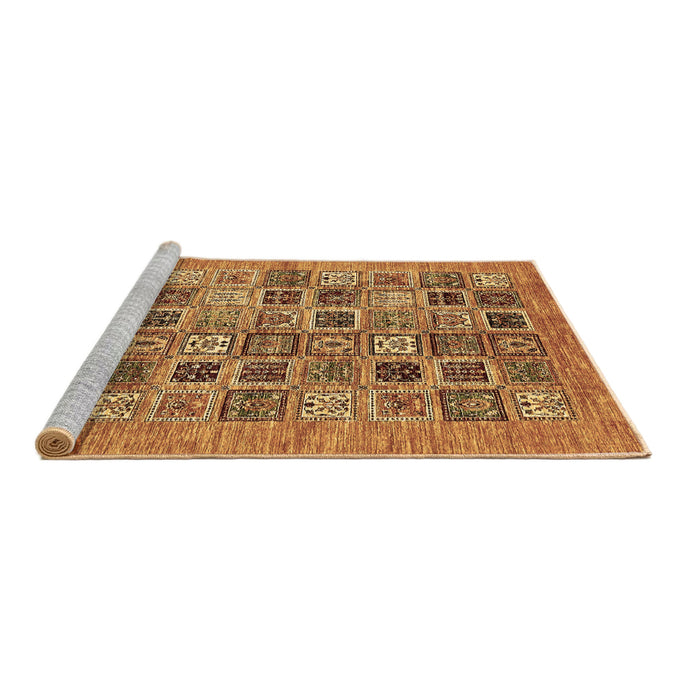 Sideview of Machine Washable Oriental Brown Modern Rug, wshabs376brn