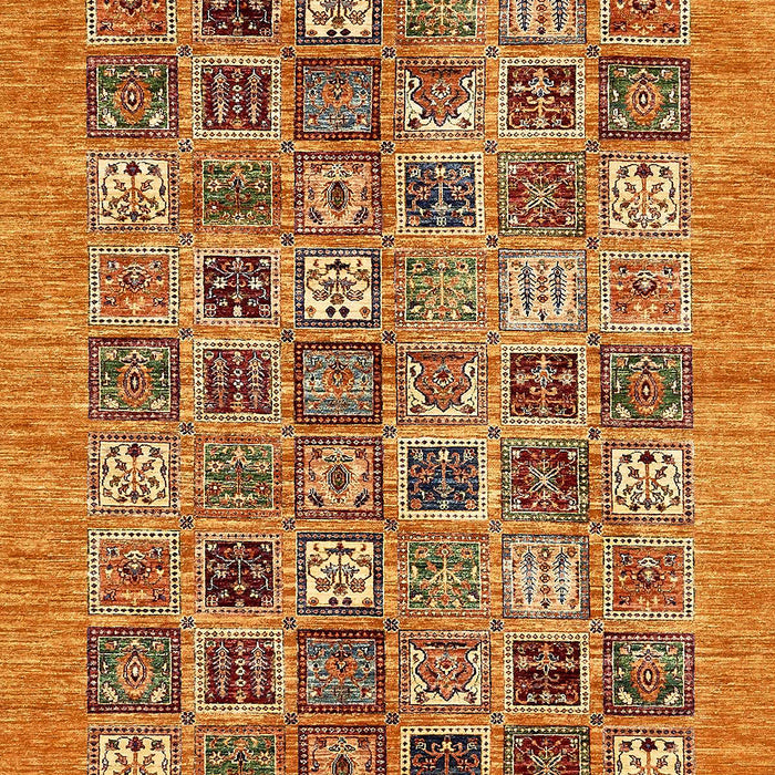 Machine Washable Abstract Orange Rug, wshabs376