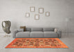 Machine Washable Oriental Orange Modern Area Rugs in a Living Room, wshabs376org