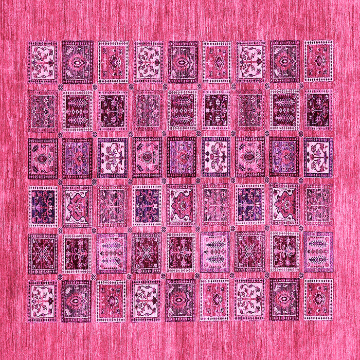 Square Oriental Pink Modern Rug, abs376pnk