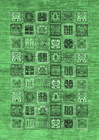 Oriental Emerald Green Modern Rug, abs376emgrn