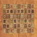 Square Oriental Brown Modern Rug, abs376brn