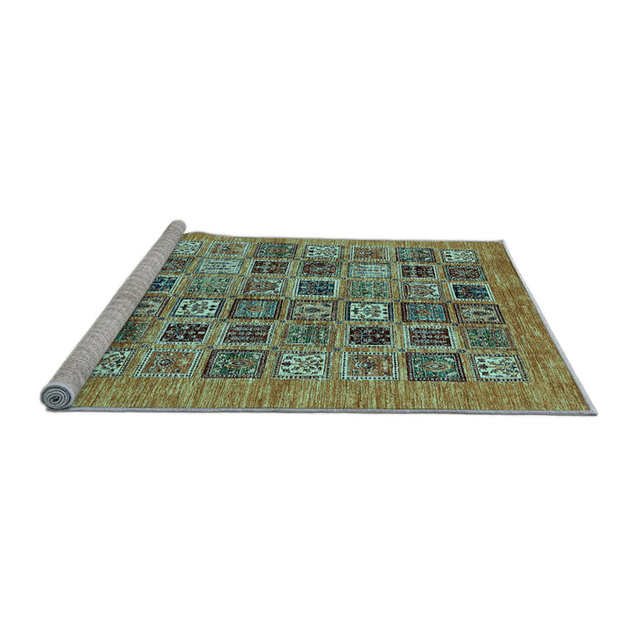 Sideview of Machine Washable Oriental Light Blue Modern Rug, wshabs376lblu