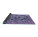 Sideview of Oriental Blue Modern Rug, abs376blu