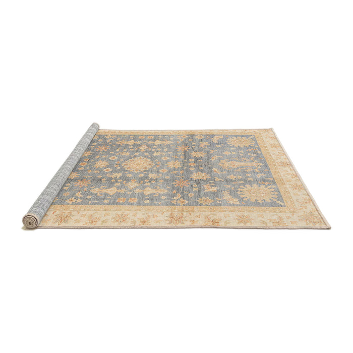 Sideview of Machine Washable Abstract Light French Beige Brown Rug, wshabs3770
