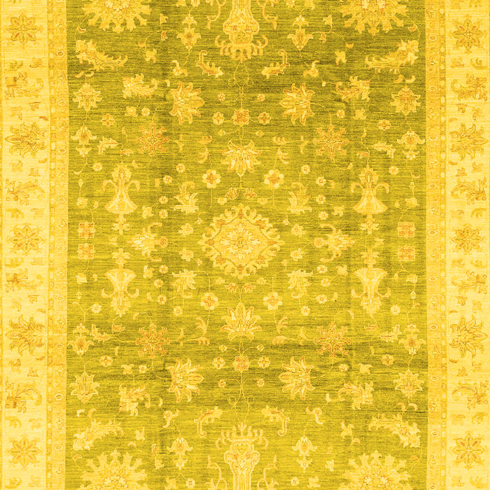 Machine Washable Oriental Yellow Modern Rug, wshabs3770yw