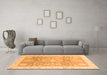 Machine Washable Oriental Orange Modern Area Rugs in a Living Room, wshabs3770org