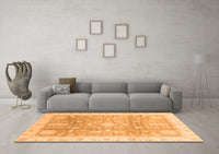 Machine Washable Oriental Orange Modern Rug, wshabs3770org