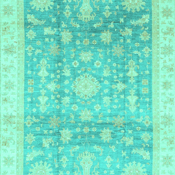 Machine Washable Oriental Turquoise Modern Area Rugs, wshabs3770turq