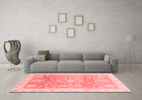 Machine Washable Oriental Red Modern Rug, wshabs3770red