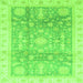 Square Oriental Green Modern Rug, abs3770grn