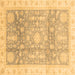 Square Oriental Brown Modern Rug, abs3770brn