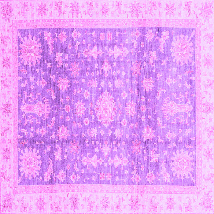 Square Machine Washable Oriental Purple Modern Area Rugs, wshabs3770pur