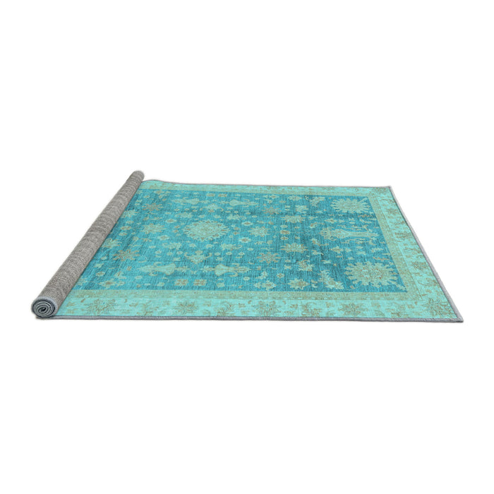 Sideview of Machine Washable Oriental Light Blue Modern Rug, wshabs3770lblu