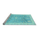 Sideview of Machine Washable Oriental Light Blue Modern Rug, wshabs3770lblu