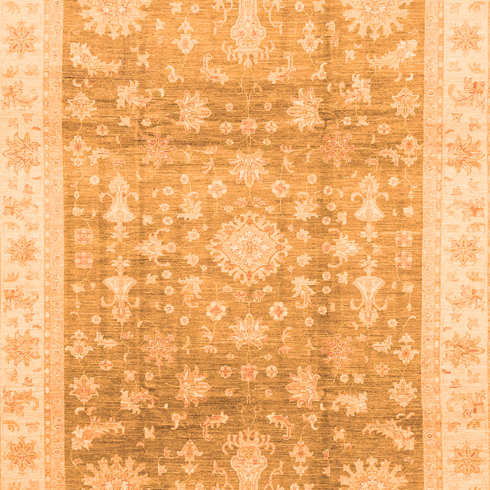 Machine Washable Oriental Orange Modern Area Rugs, wshabs3770org