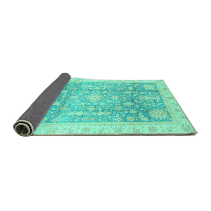 Sideview of Oriental Turquoise Modern Rug, abs3770turq