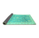 Sideview of Oriental Turquoise Modern Rug, abs3770turq