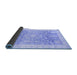 Sideview of Oriental Blue Modern Rug, abs3770blu