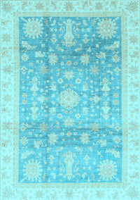 Oriental Light Blue Modern Rug, abs3770lblu