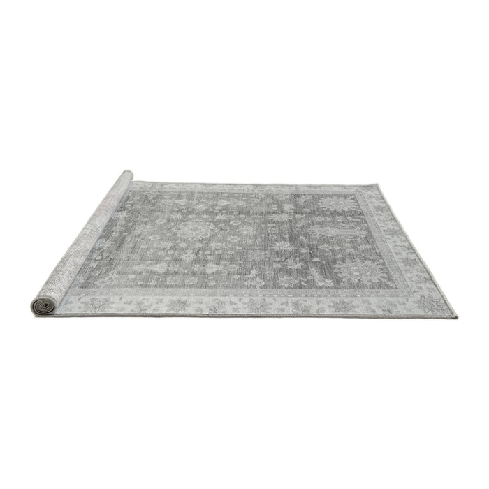 Sideview of Machine Washable Oriental Gray Modern Rug, wshabs3770gry