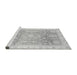 Sideview of Machine Washable Oriental Gray Modern Rug, wshabs3770gry